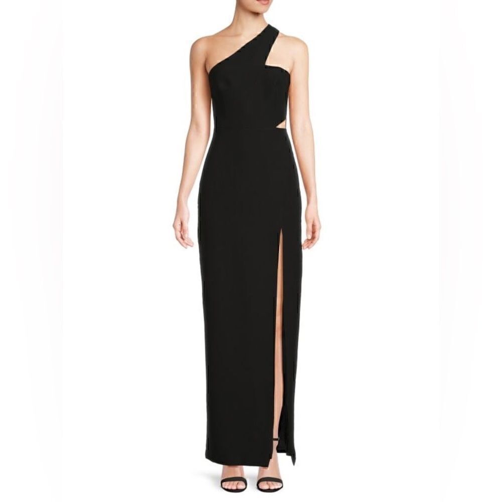 AIDAN MATTOX
One Shoulder Front Slit Maxi Dress